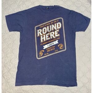 Florida Georgia Line, T-Shirt, Navy, Round Here, Tour Merchandise,  Size Medium